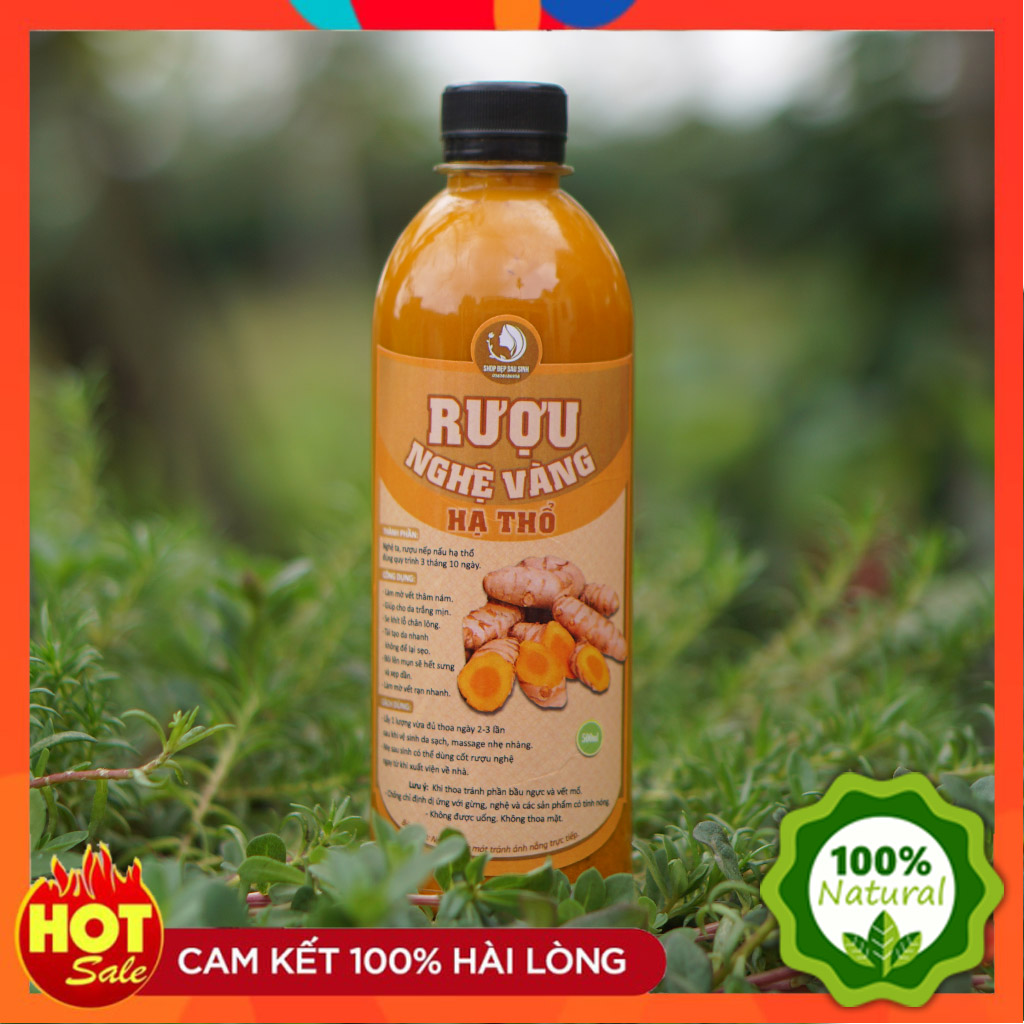 Combo 2 chai Gừng Nghệ Hạ Thổ thảo dược (Handmade nhà làm) 500ml