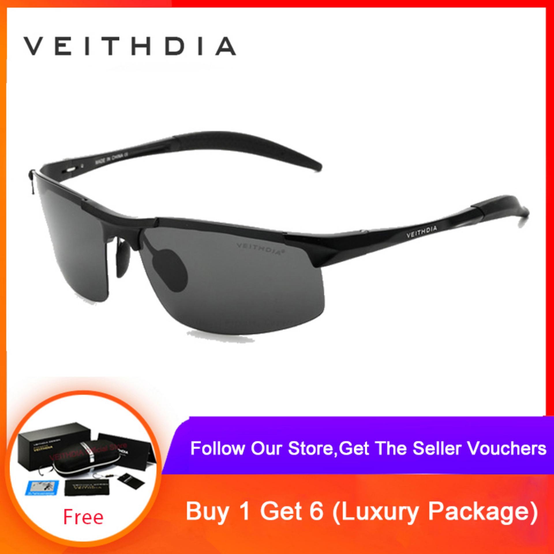 VEITHDIA Aluminum Mens Sunglasses Polarized glasses Eyewear Accessories For Men 6518