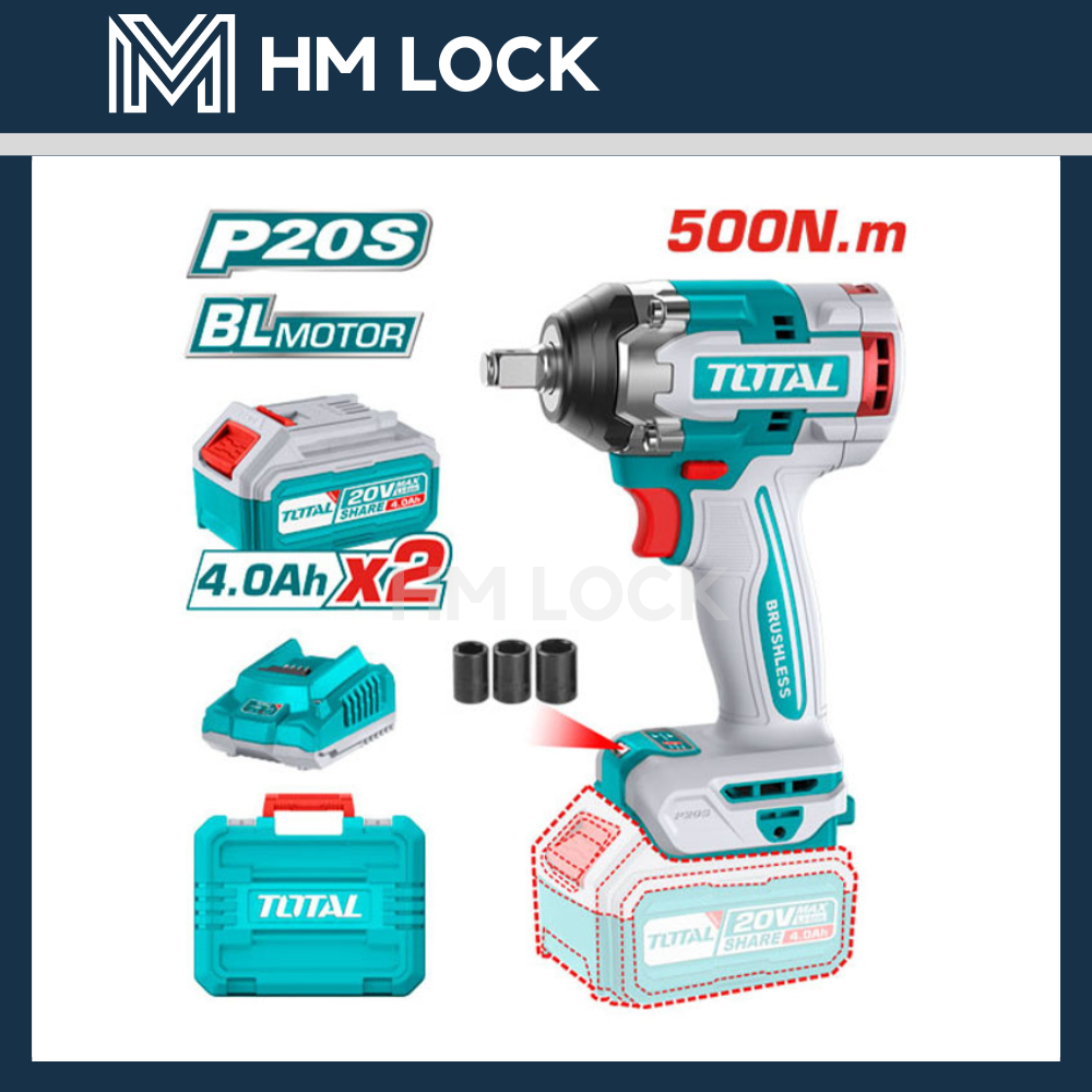 Máy siết buloong không chổi than dùng pin lithium-ion 20v total - hàng chính hãng - tiwli2050