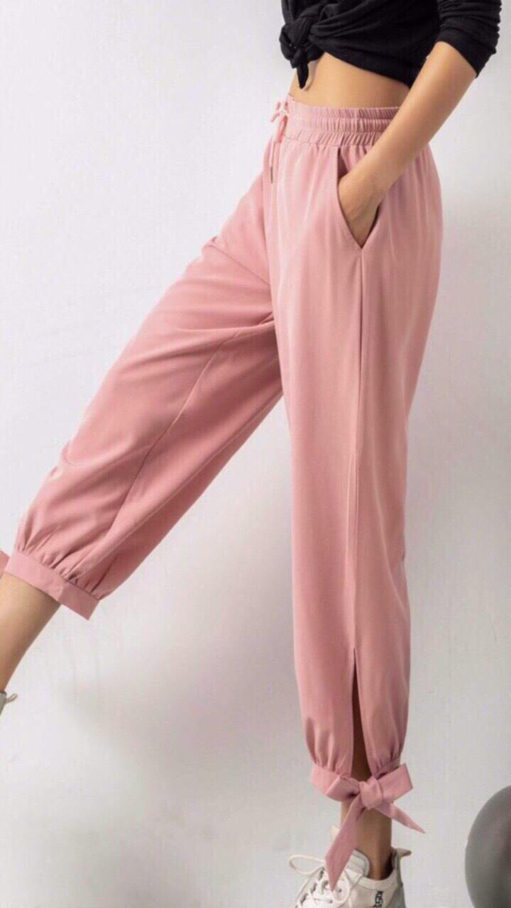 [HCM]QUẦN JOGGER THỂ THAO NỮ - CHẤT DÙ PHỐI DÂY CỘT