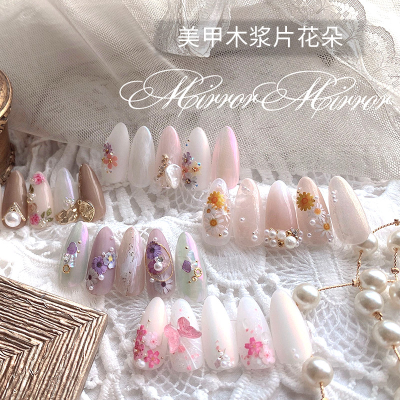 [HCM]Set 6 hủ hoa gỗ ẩn trang trí móng