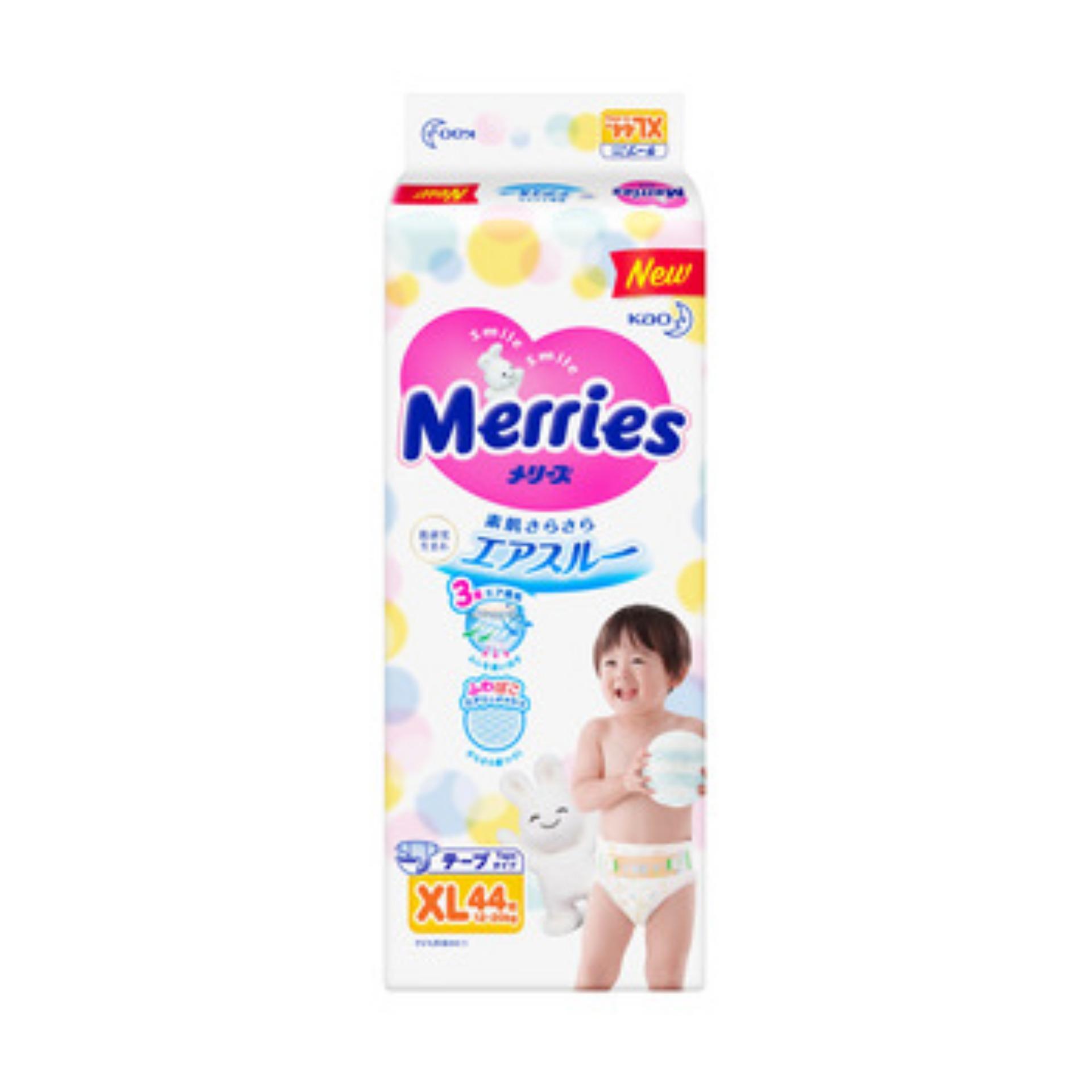 TÃ DÁN MERRIES SIZE XL 44 MIẾNG CHO BÉ TỪ 12 - 20 KG