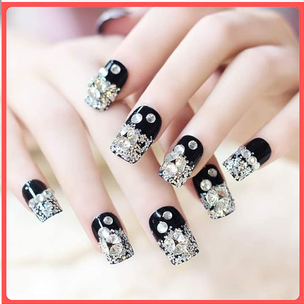Bộ 24 Móng tay giả , nail giả A34 (keo sẵn sau các ngón tay)