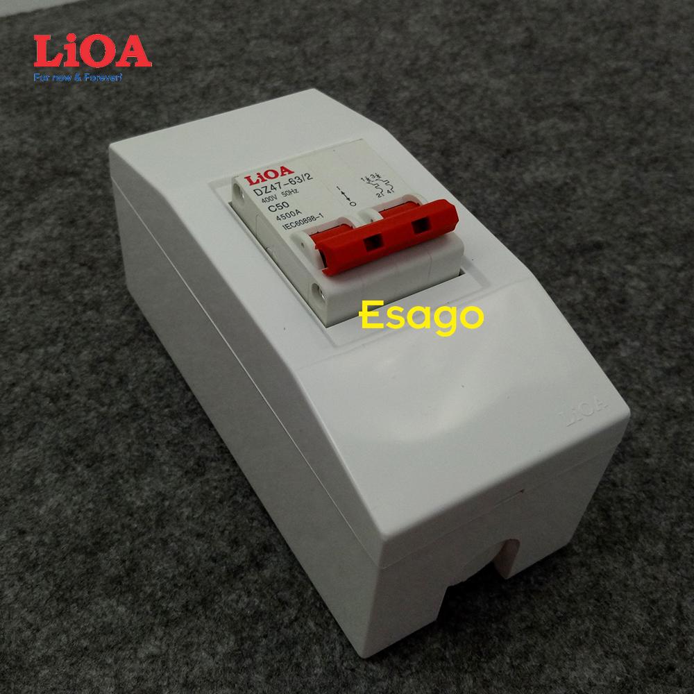 [HCM][50A] Combo cầu dao tự động (APTOMAT) LiOA 50A loại 2 cực - Lắp nổi