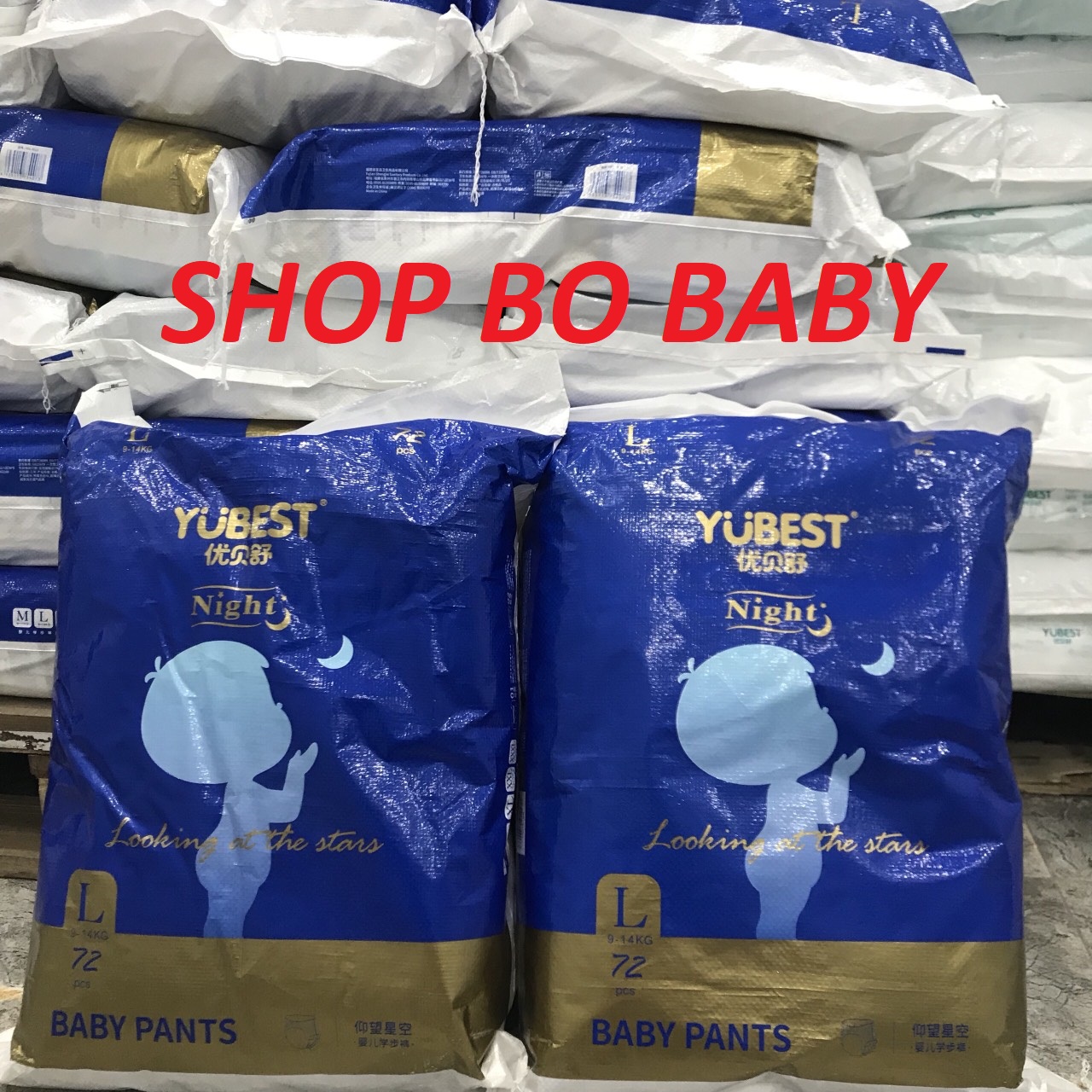 [FREESHIP 50K ĐƠN 300K] Combo 2 bịch TÃ/BỈM YUBEST NIGHT DÁN/QUẦN SIZE S84/M76/L72/XL68/XXL64/XXXL60 (có tem phụ)