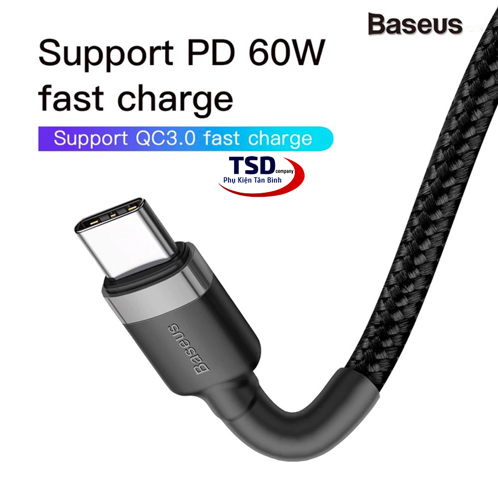 Cáp Sạc Nhanh Baseus Cafule Dài 2 Mét ( iPhone, Type C, Micro )