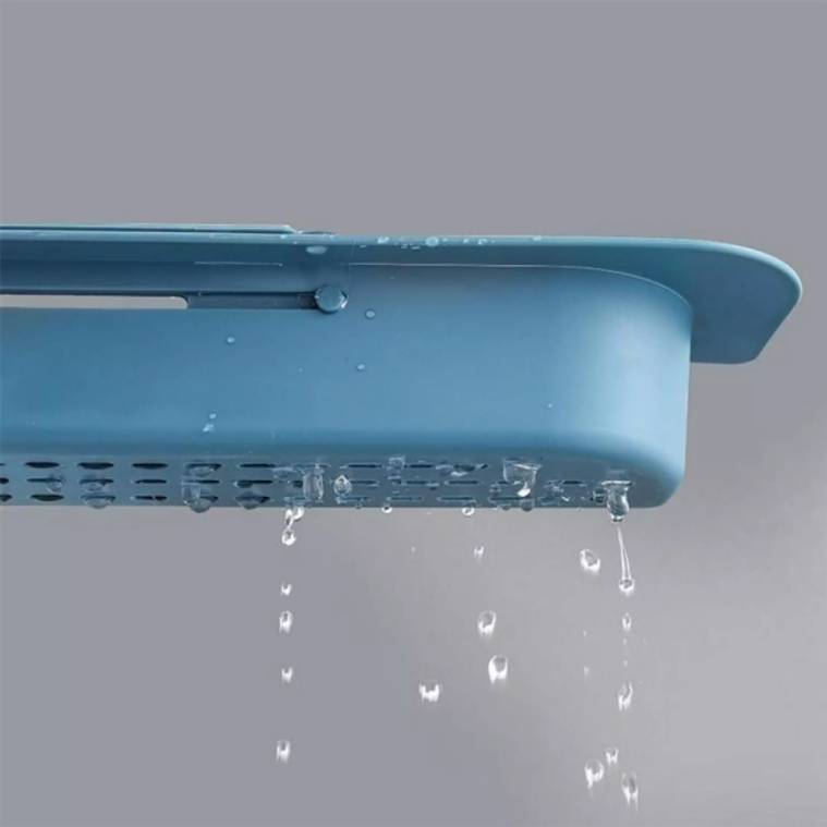 GIÁ ĐỰNG DỤNG CỤ RỬA CHÉN GẮN BỒN RỬA GẤP GỌN TIỆN LỢI CÓ LỖ THOÁT NƯỚC VÀ MÓC TREO HAI TẦNG PHƠI KHĂN 39.5x27x8.5cm(Nhiều màu) - [ Đồ dùng rữa chén Kệ rửa chén kệ nhà bếp kệ bồn nước kệ phơi khăn]