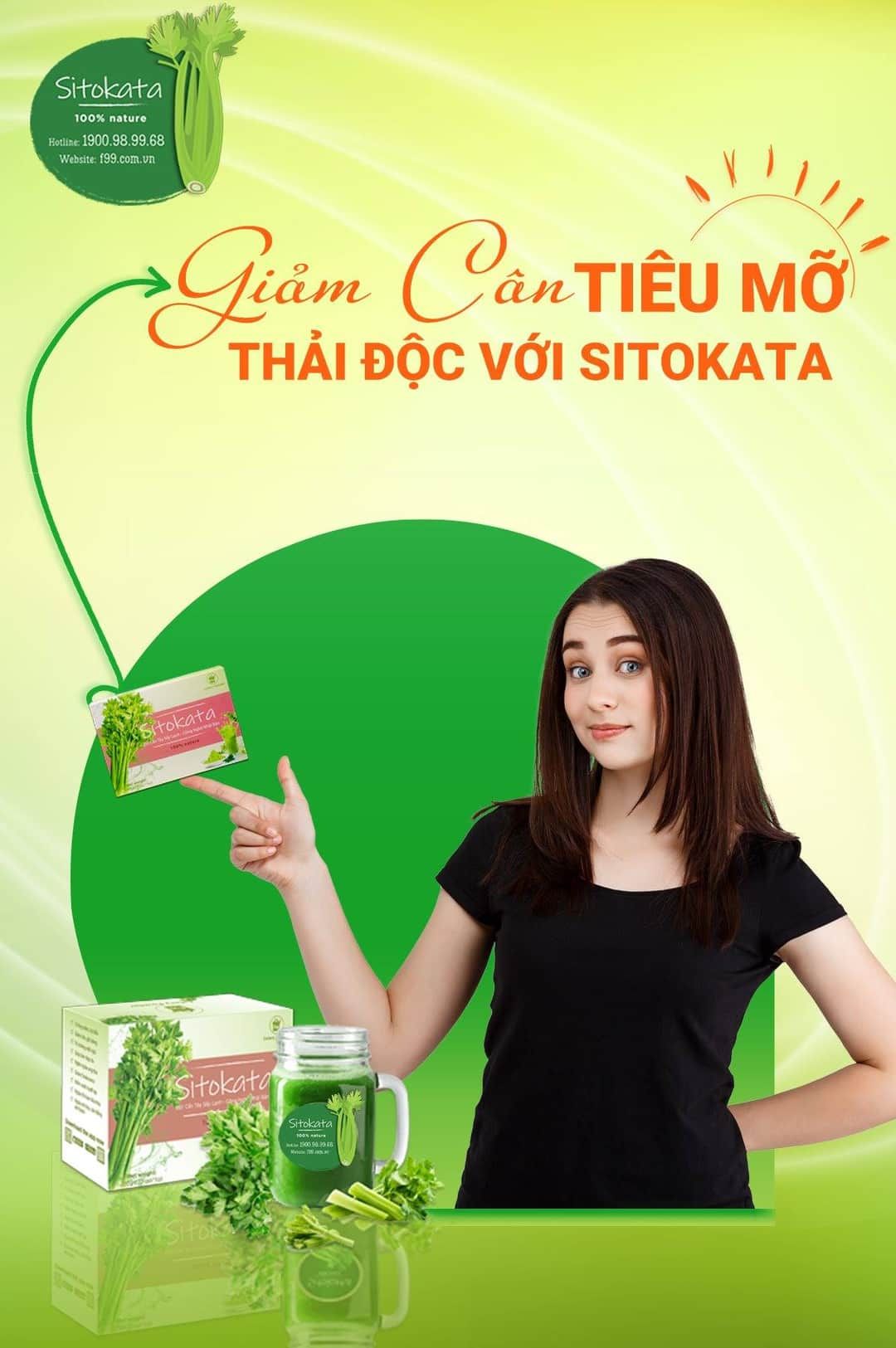 [HCM]Bột cần tây sitokata sấy lạnh chính hãng (1 hộp 20 gói)