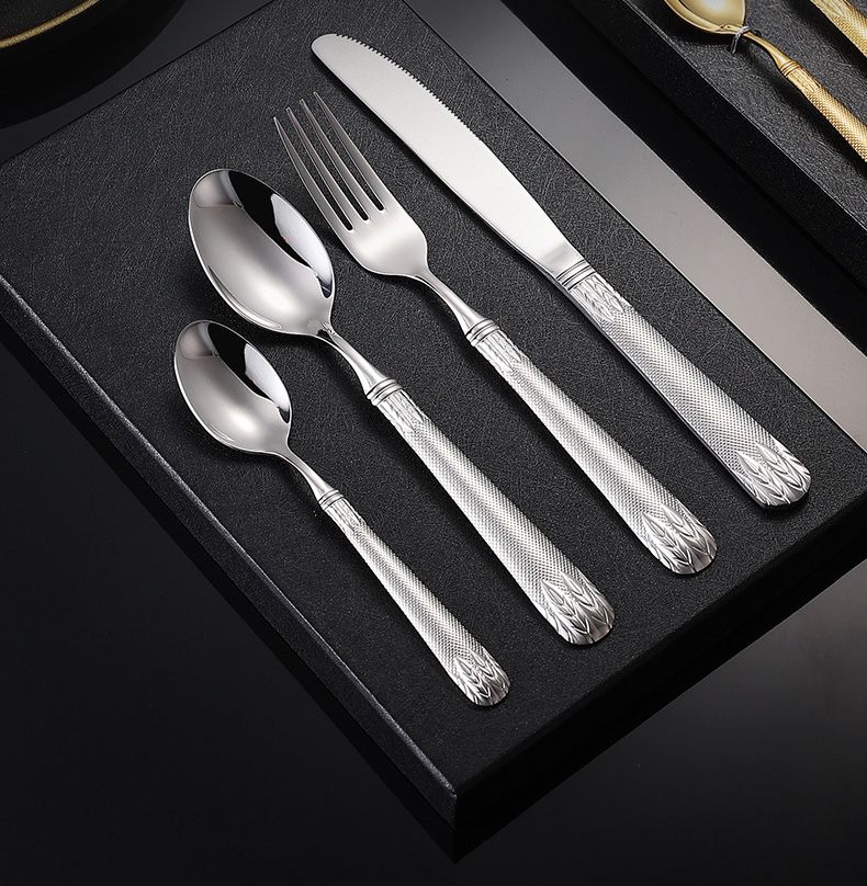 Bộ 4 set Dao Dĩa Thìa ăn bít tết inox Cutlery Set
