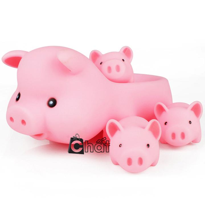 Bộ đồ chơi chút chít đàn heo phát tiếng kêu cho bé