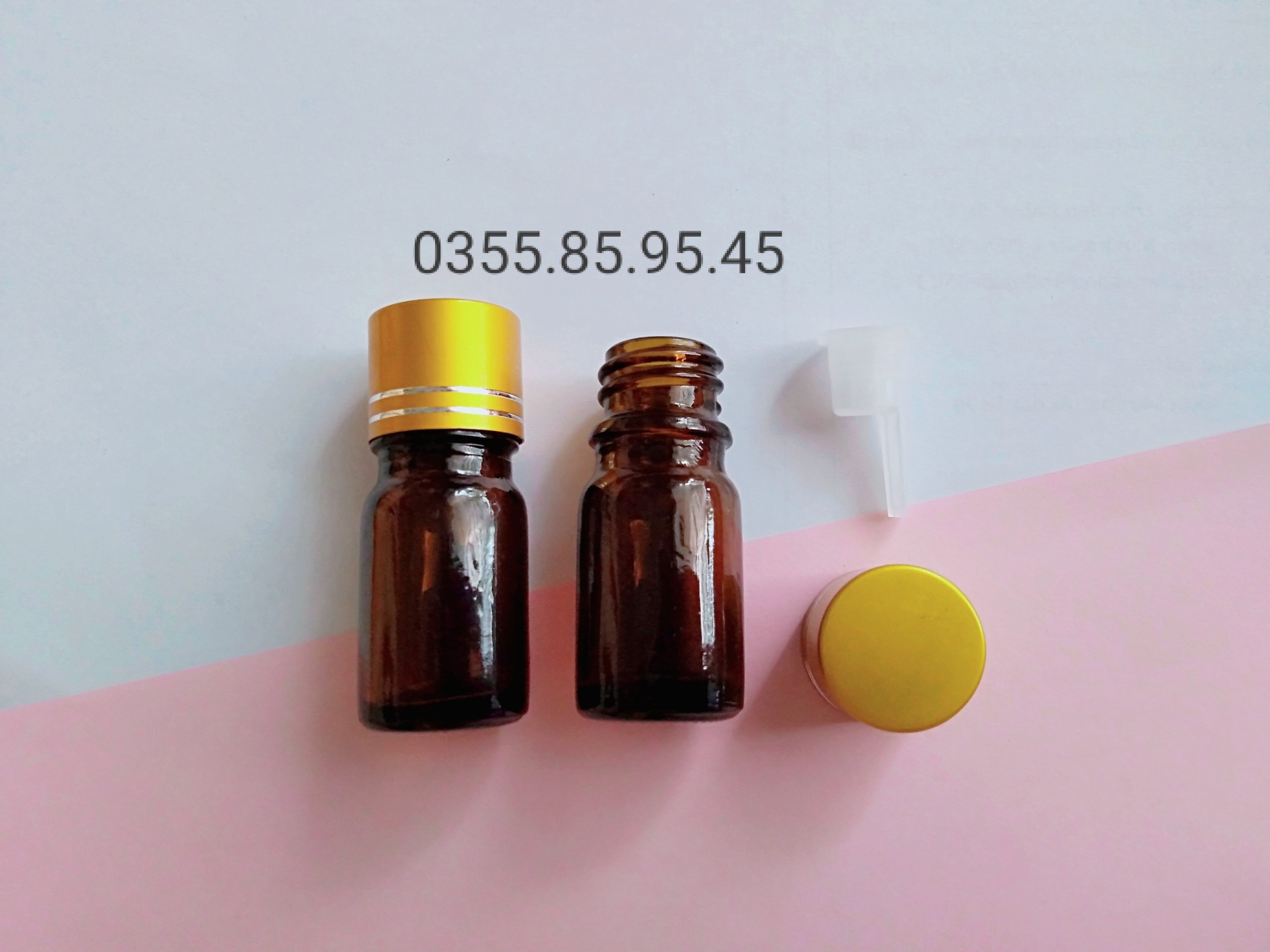 10 chai thủy tinh NÂU 10ML chiết serum nắp bóp vàng, nắp bóp đen, nắp bóp quai, giỏ hoa 10ML, chai đựng serum, tinh dầu, chiết mỹ phẩm du lịch