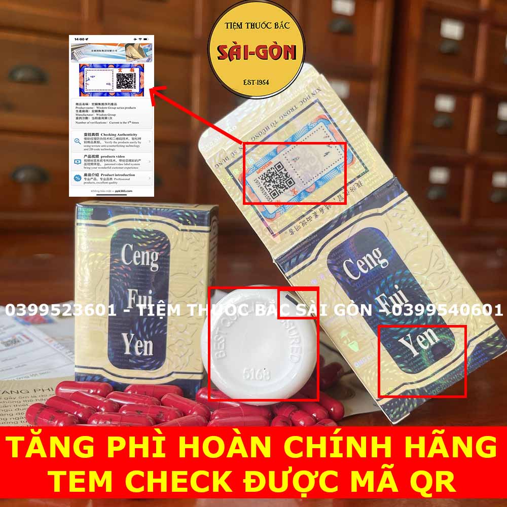 Tăng Phì Bổ Hoàn Ceng.Fui.Yen 30 viên [CHÍNH HÃNG, TEM QR THẬT CHECK ĐƯỢC MÃ, DATE MỚI]
