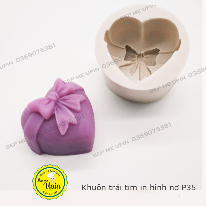 Khuôn silicon  in hình các loại (hoa cúc, hoa hồng , chữ love, nơ) hình tim làm bánh rau câu socola sinh nhật, nến