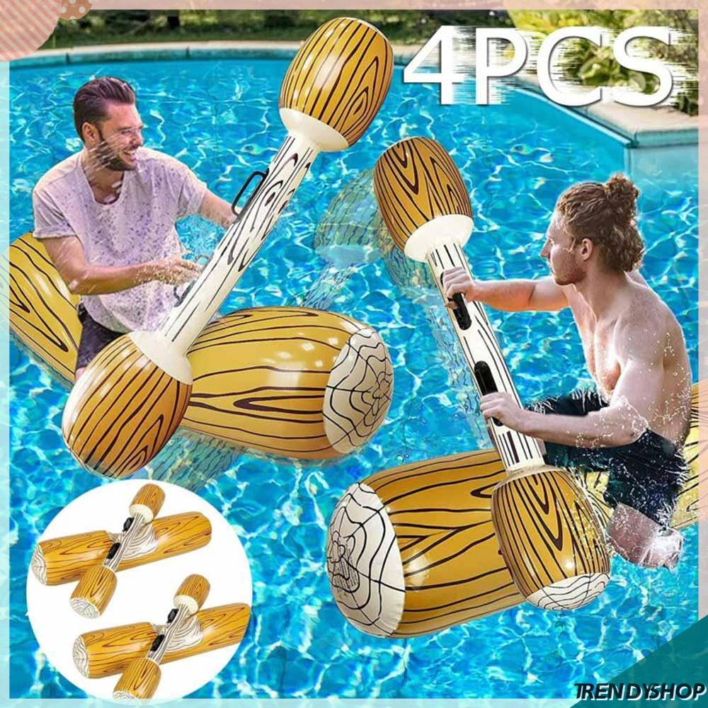 4PCS Swim Pool Joust Float Game Toy Inflatable Gladiator Party Duel Battle Set