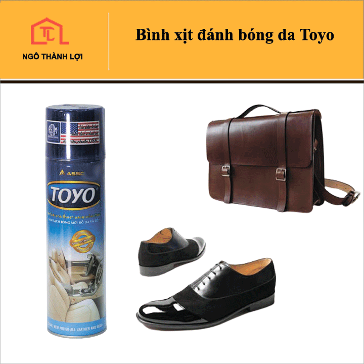 Bình xịt đánh bóng da Toyo - chai xịt đánh bóng gỗ, da salon, ghế da