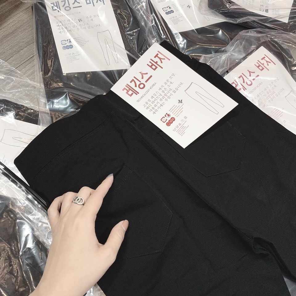Quần legging cạp cao xuất hàn chất dày dặn