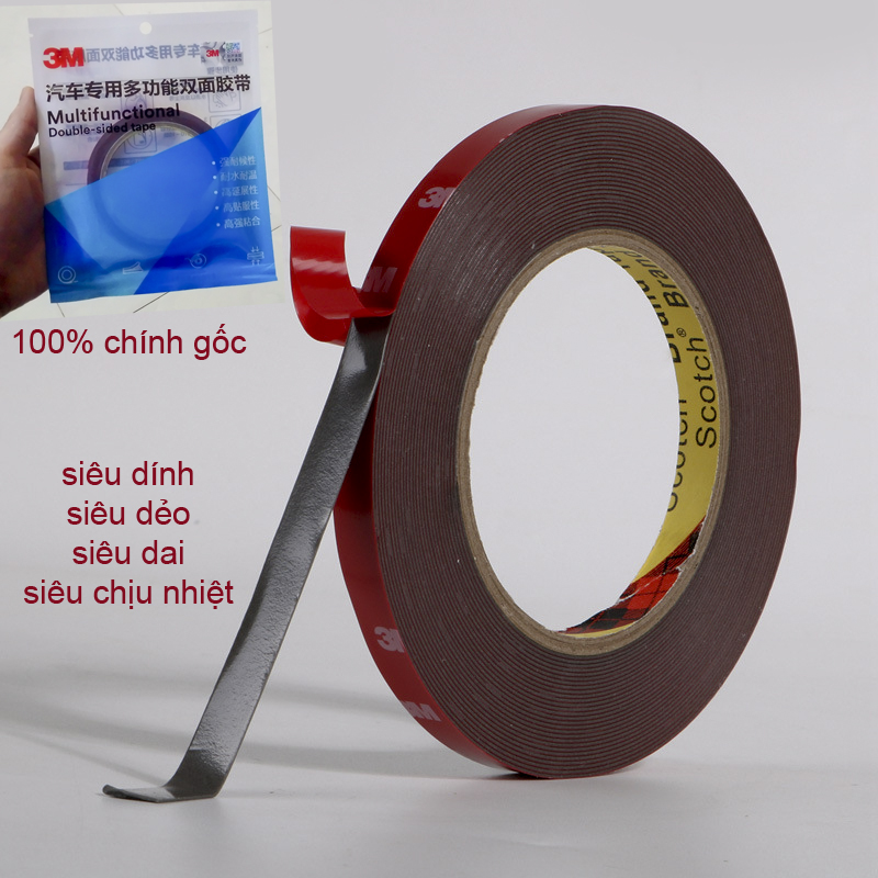 Băng Keo Dán Cường Lực 2 Mặt 3M (nhiều size - cuộn dài 3 mét)