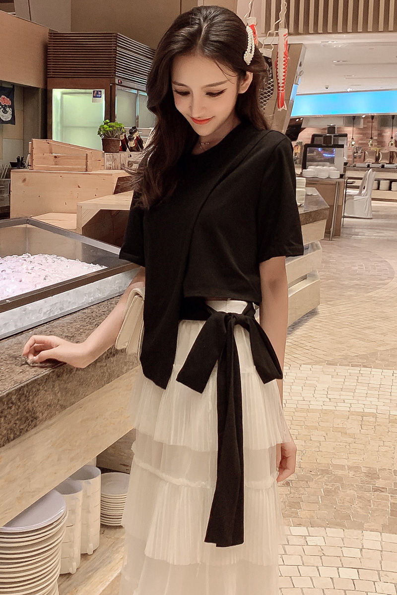Aó Thun Captop Cột Dây Cute Dễ Thương