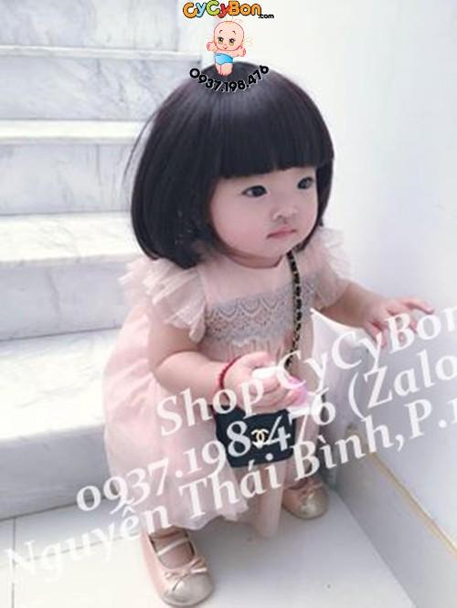 HCM TẶNG KÈM CÀI TÓC - Bộ Đầu Tóc Giả Ngang Vai cho bé gái ( ảnh thật)