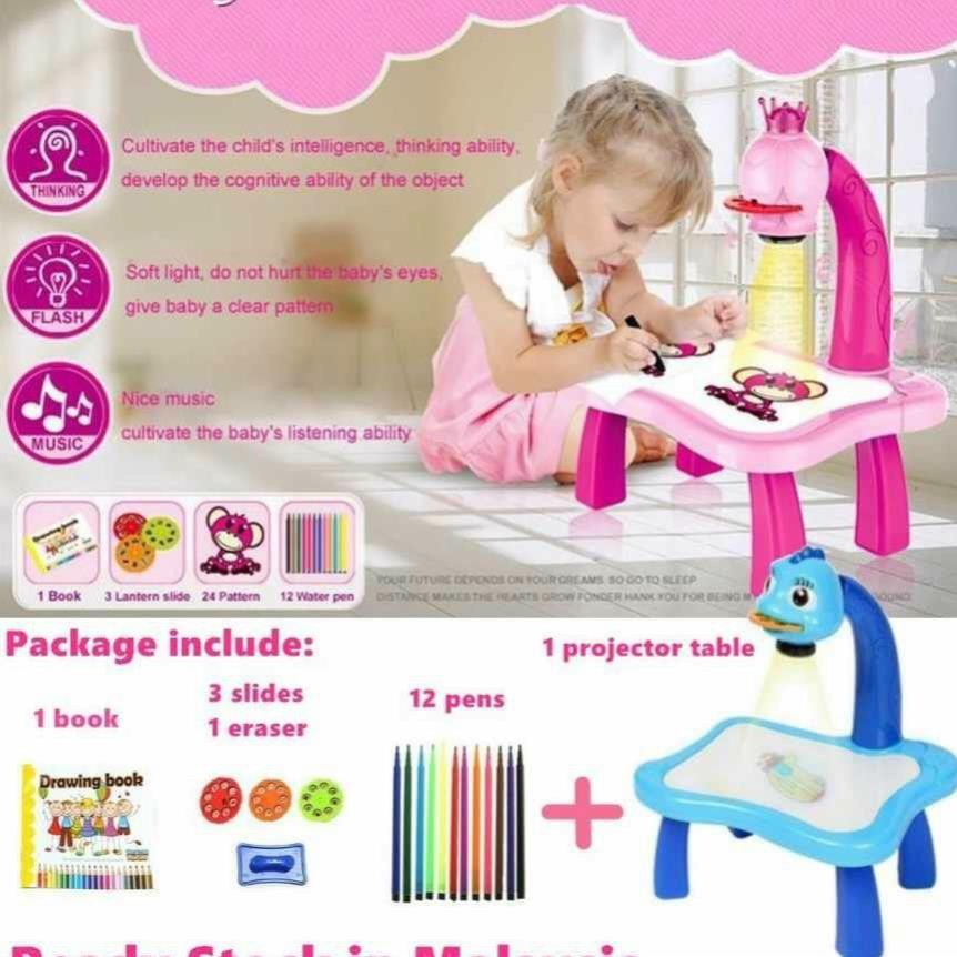 Đồ chơi bàn máy chiếu có nhạc cho bé tập vẽ