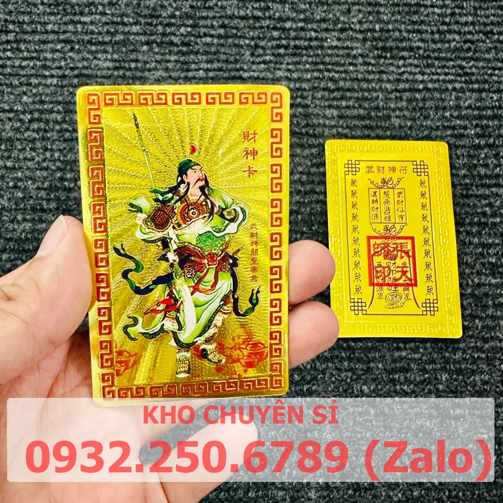 Kim bài quan công thẻ bài bình an - công danh - may mắn