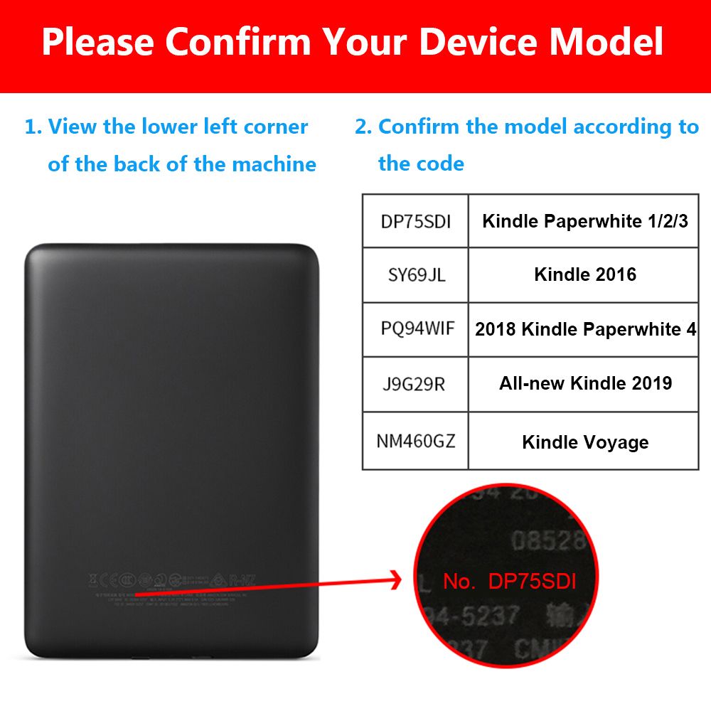 1 Cái Phù Hợp Với Amazon Kindle Paperwhite 1/2/3 Ốp Bảo Vệ Siêu Mỏng Ốp Bảo Vệ Da PU Từ Tính Thông Minh