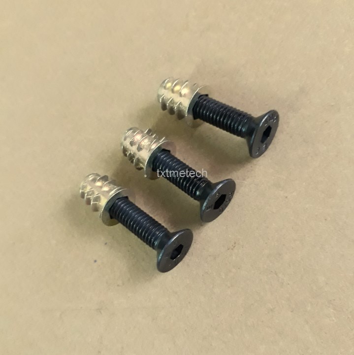 ỐC LỤC GIÁC CHÌM ĐẦU BẰNG KÈM TÁN CẤY GỖ M6 (50 bộ)