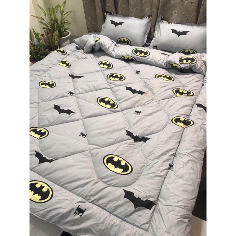 Bộ Ga Giường Cotton Poly 5 Món Chăn Phao