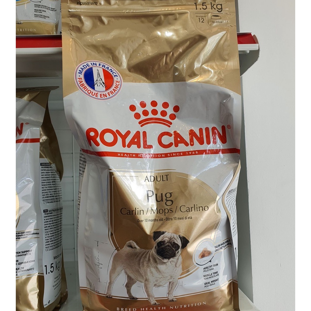 [ROYAL CANIN PUG ADULT] thức ăn cho chó trưởng thành giống Pug [1,5Kg][Ảnh thật]