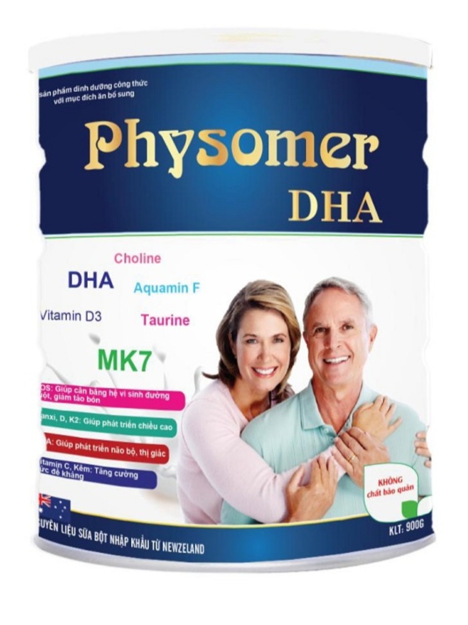 [Combo 4hộp x 900gr/hộp] Sữa bột Physomer DHA, HSD 2027