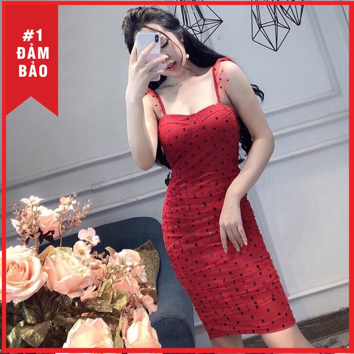 [HCM]ĐẦM BODY CHẤM BI THỜI TRANG 401