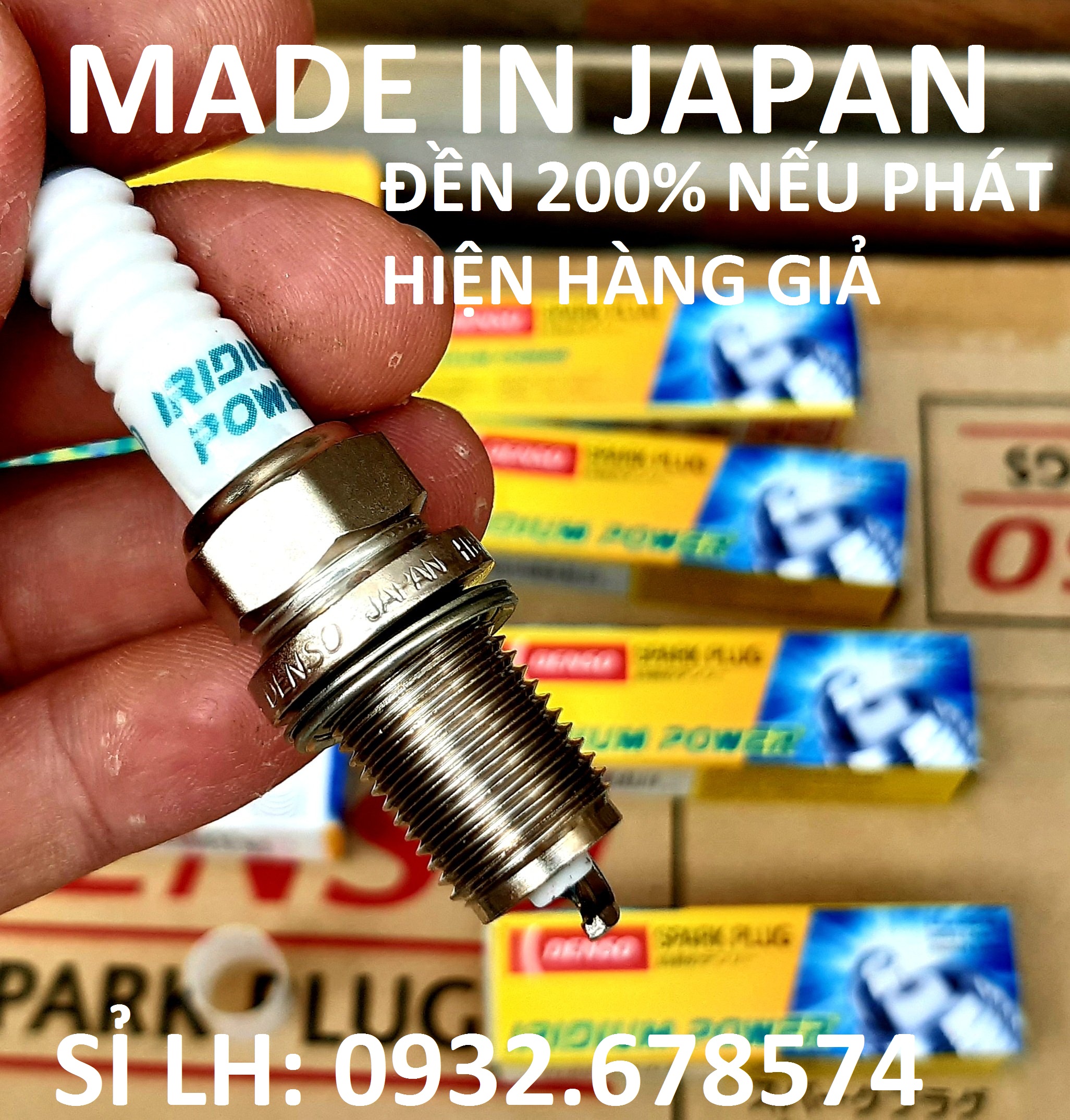 [HỎA TỐC HCM] Bộ 4 Bugi ô tô DENSO Iridium  IK16 (Kia;Honda;Madza;Toyota;Mer;BMW;Audi;Chevrolet;Deawoo...) Made in JAPAN