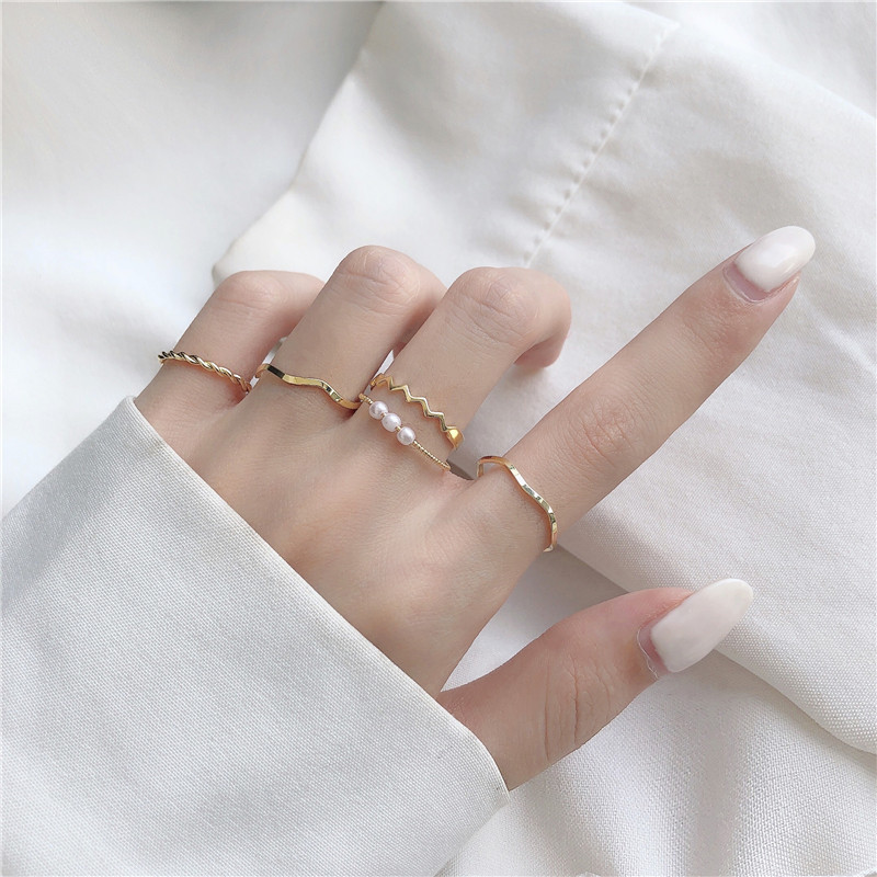 Set 5 nhẫn phong cách Hàn Quốc siêu cá tính