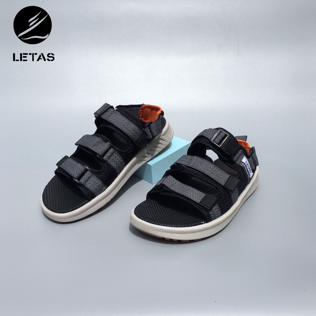 Sandal Nữ,Nam Letas Phản Quang D1003 Tro Ghi