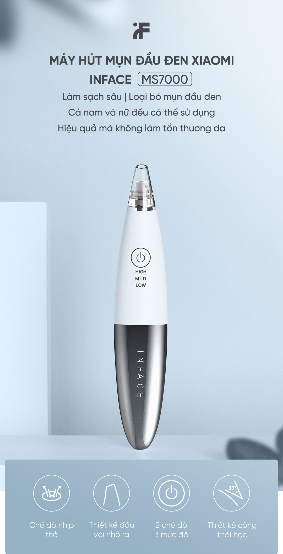 Máy hút mụn Xiaomi inFace MS7000