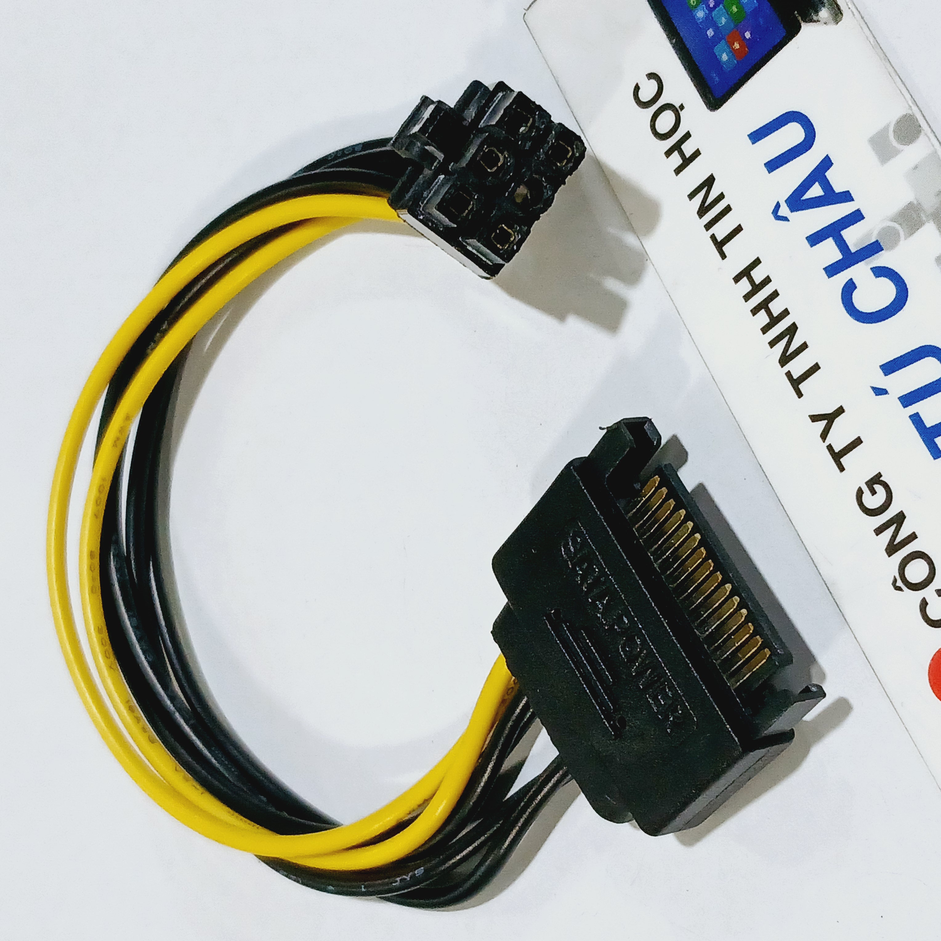Cáp Sata ra 6 Pin / Cáp Sata ra 8 Pin (2 Pin rời tách 8 Pin thành 6 Pin) - Cáp dài 15Cm