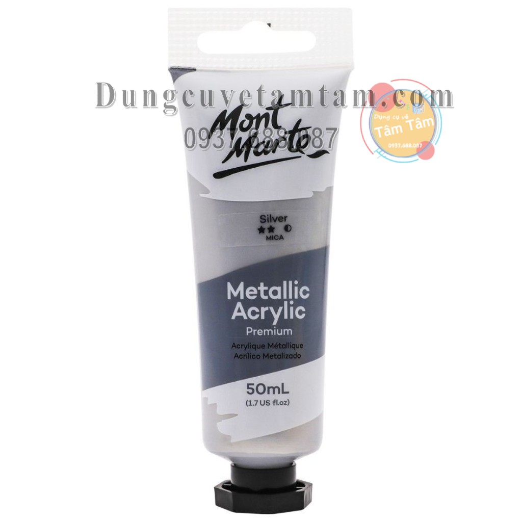 [ TÂM TÂM ]-Màu Acrylic METALLIC và Acrylic FLUORO Mont Marte 50ml