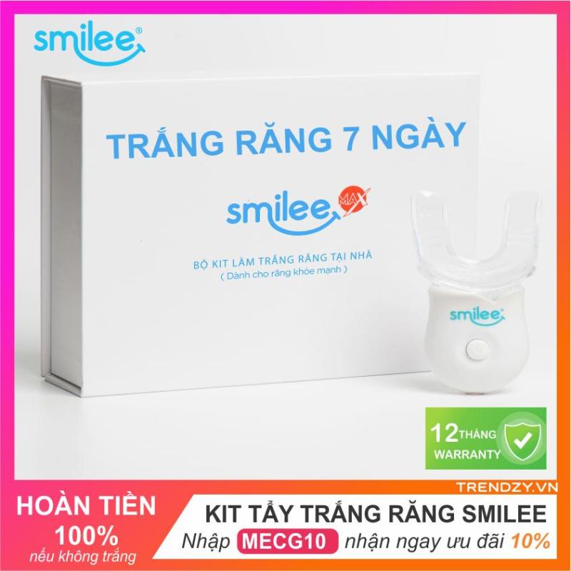 Bộ kit tẩy trắng răng tại nhà Smilee -  Tự làm trắng răng tại nhà chỉ 20 phút - răng trắng sau 7 ngày | Không gây ê buốt răng | Dùng được cho Răng không đều nhập khẩu