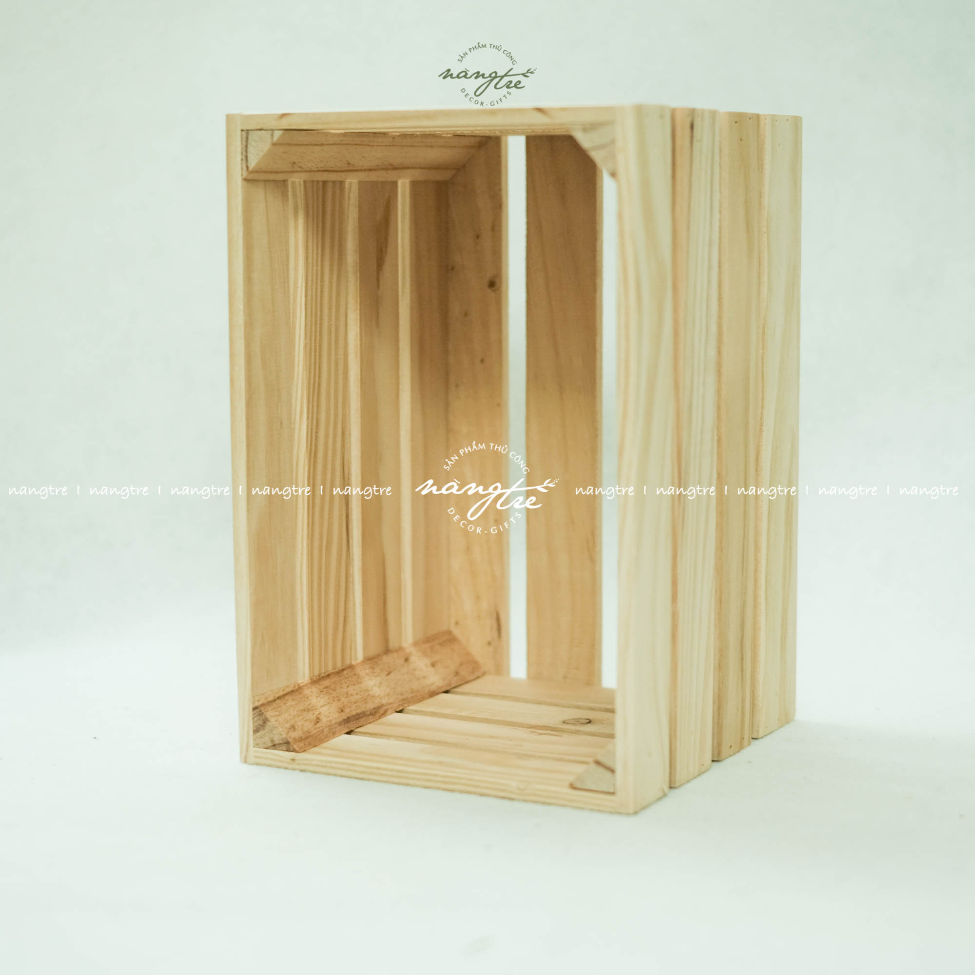 Thùng gỗ pallet chữ nhật, kệ gỗ pallet