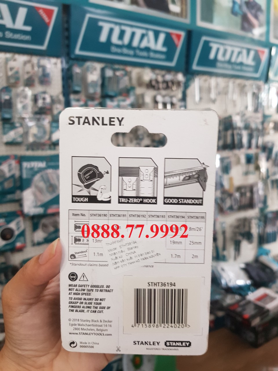 Thước Cuộn 5m Stanley Bản 19mm Stht36194 (Thước Dây 5m Thước Kéo 5m)