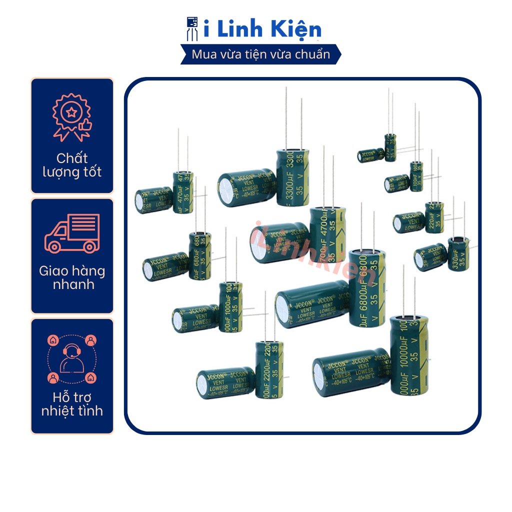 Tụ hoá 50V 2200UF chính hãng JCON