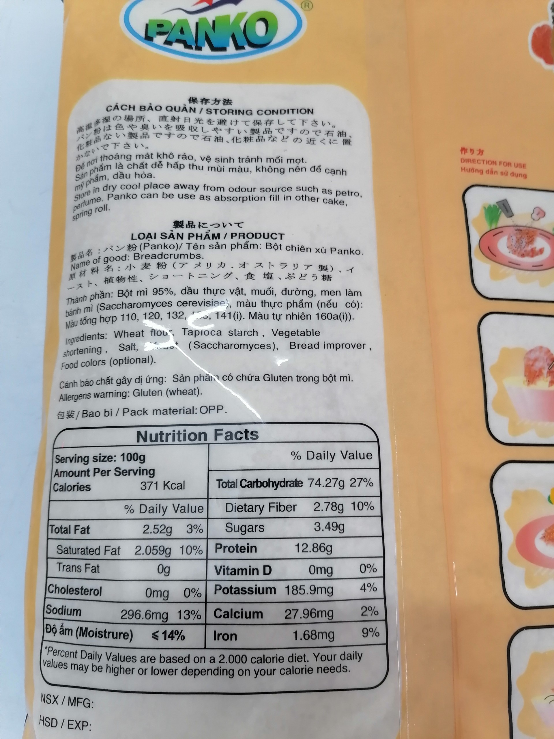 [1 Kg – GÓI LỚN] BỘT CHIÊN XÙ [VN] PANKO Breadcrumbs (halal)