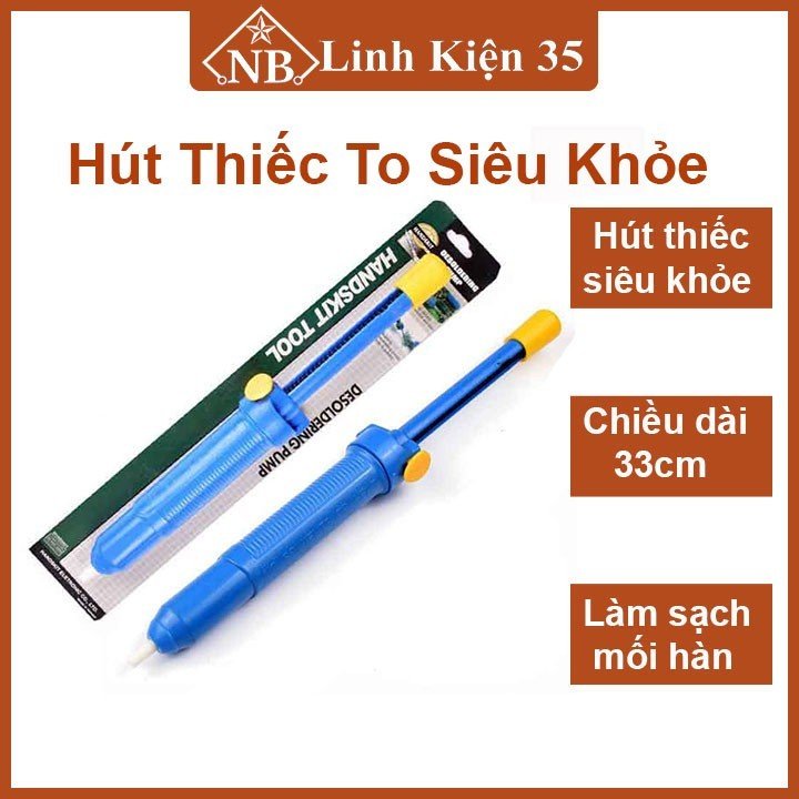 Tay hút thiếc hàn loại to 33cm, súng hút thiếc làm sạch mối hàn chì siêu khỏe
