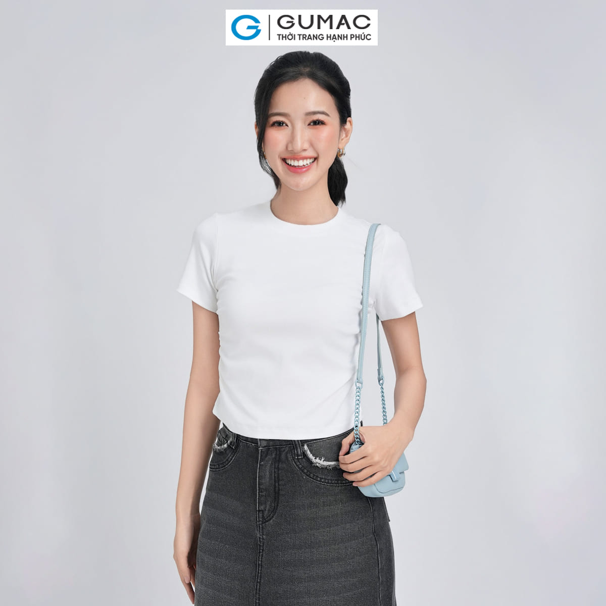 Áo thun ôm nhún eo thời trang gumac late0503