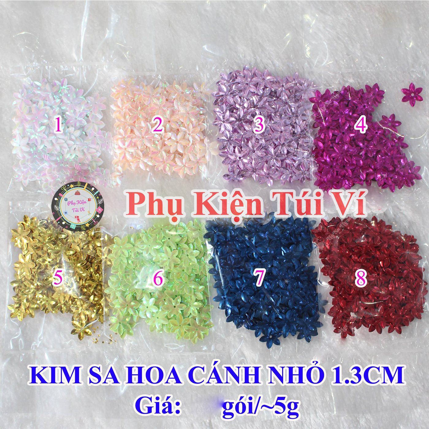 Kim sa hoa cánh nhỏ 1.3cm