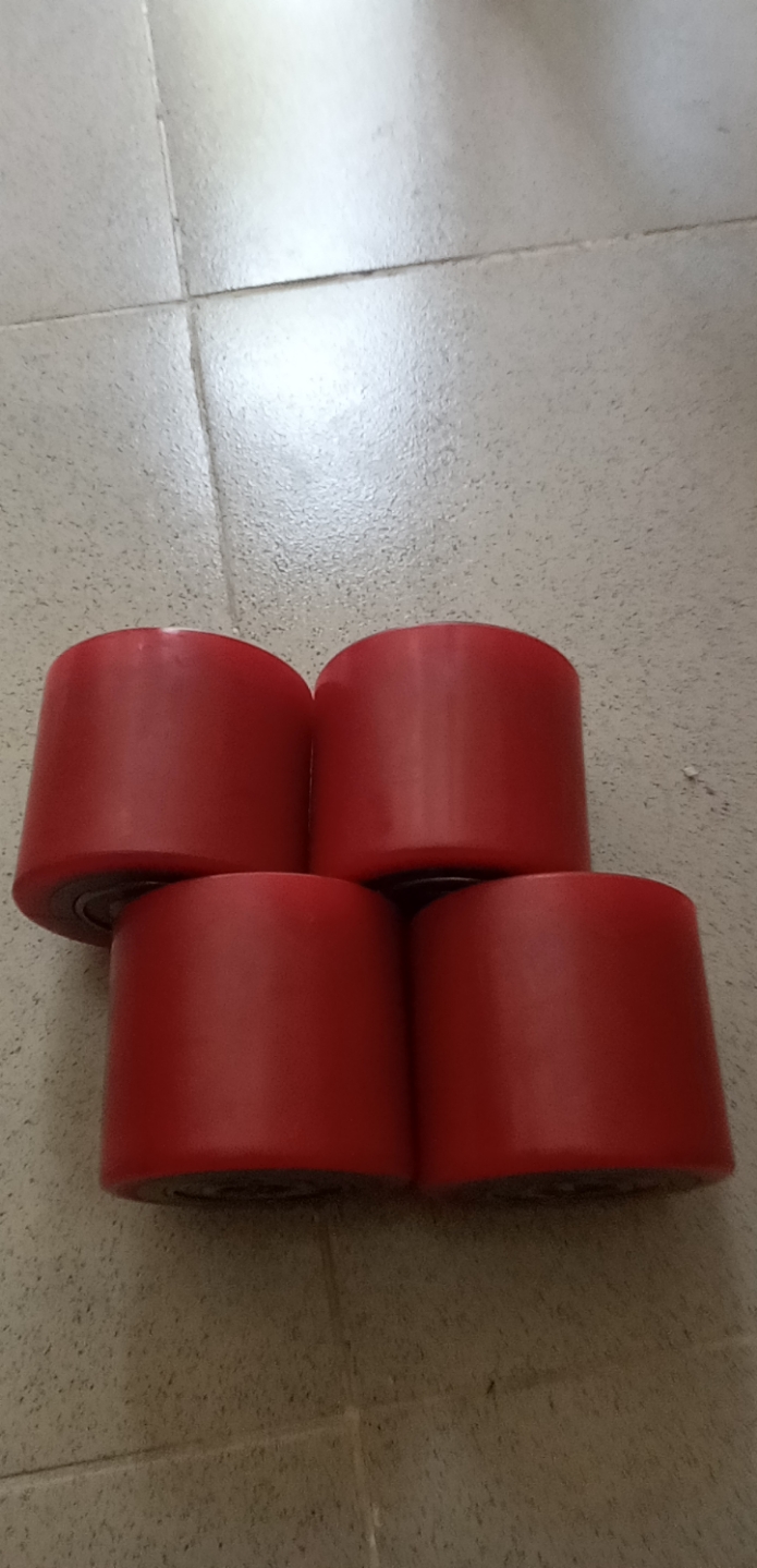 Bộ 4 bánh xe nâng tay 70x80 pu gang