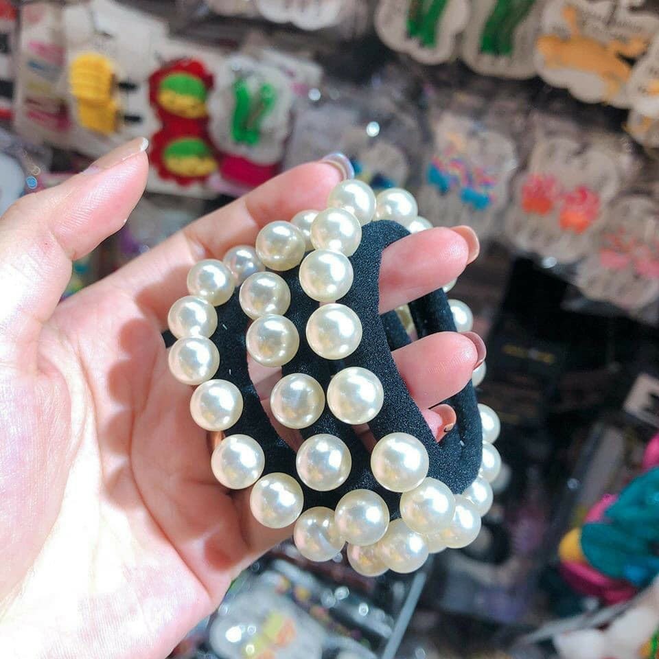 Dây Buộc Tóc Đính Hạt phong cách Hàn Quốc (Nhiều Hạt)