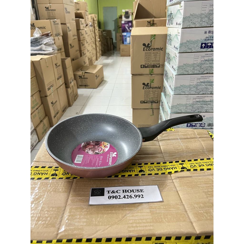 CHẢO CHỐNG DÍNH ECORAMIC KHÔNG TỪ 24CM 28CM 20X23CM
