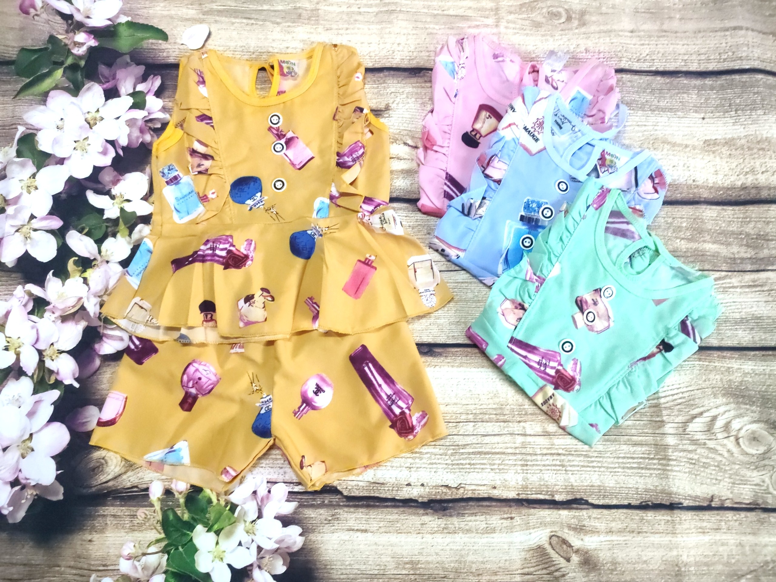 Bộ lụa sát nách bé