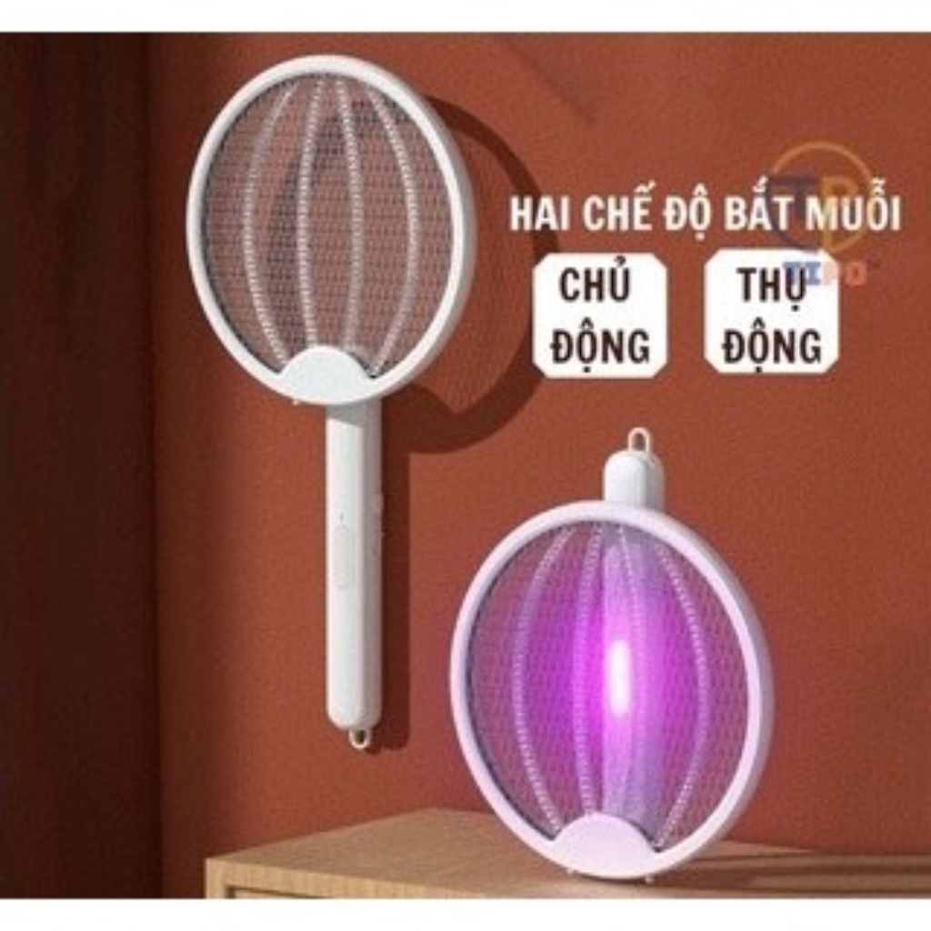 Vợt diệt muỗi thông minh gấp gọn, vợt muỗi thông minh kiêm đèn bắt muỗi 2 trong 1 điện 3000V, vợt bắt muỗi điện quang sạc tích điện, vợt điện bắt muỗi tự động, máy bắt muỗi